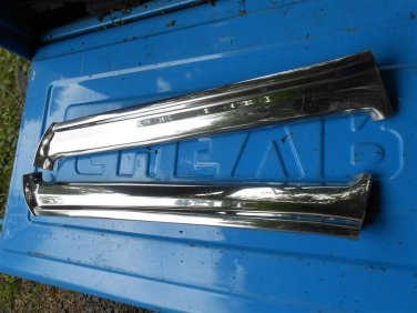 1967 Ford Galaxie 2dr coupe outer front pillar post stainless NICE FOMOCO