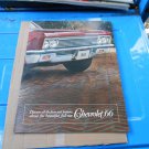 1966 Chevrolet full size color sales brochure  original GM not a reprint 12 pages