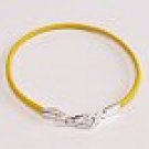 Yellow Classic Style Leather Bracelet