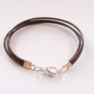 Brown Surfer Style Leather Bracelet