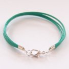 Mint Green Surfer Style Leather Bracelet