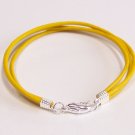 Yellow Surfer Style Leather Bracelet