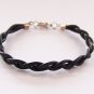 Black Braided Leather Bracelet