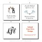 2" Personalized Square Wedding Favor Labels 100 cnt