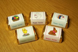 Personalized Easter Hershey Nugget Candy Wrapper Favor Labels (150 cnt)
