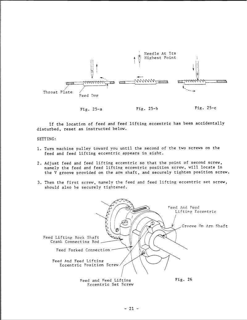 Singer 20U Timing/Adjustment Sewing Machine Manual Pdf
