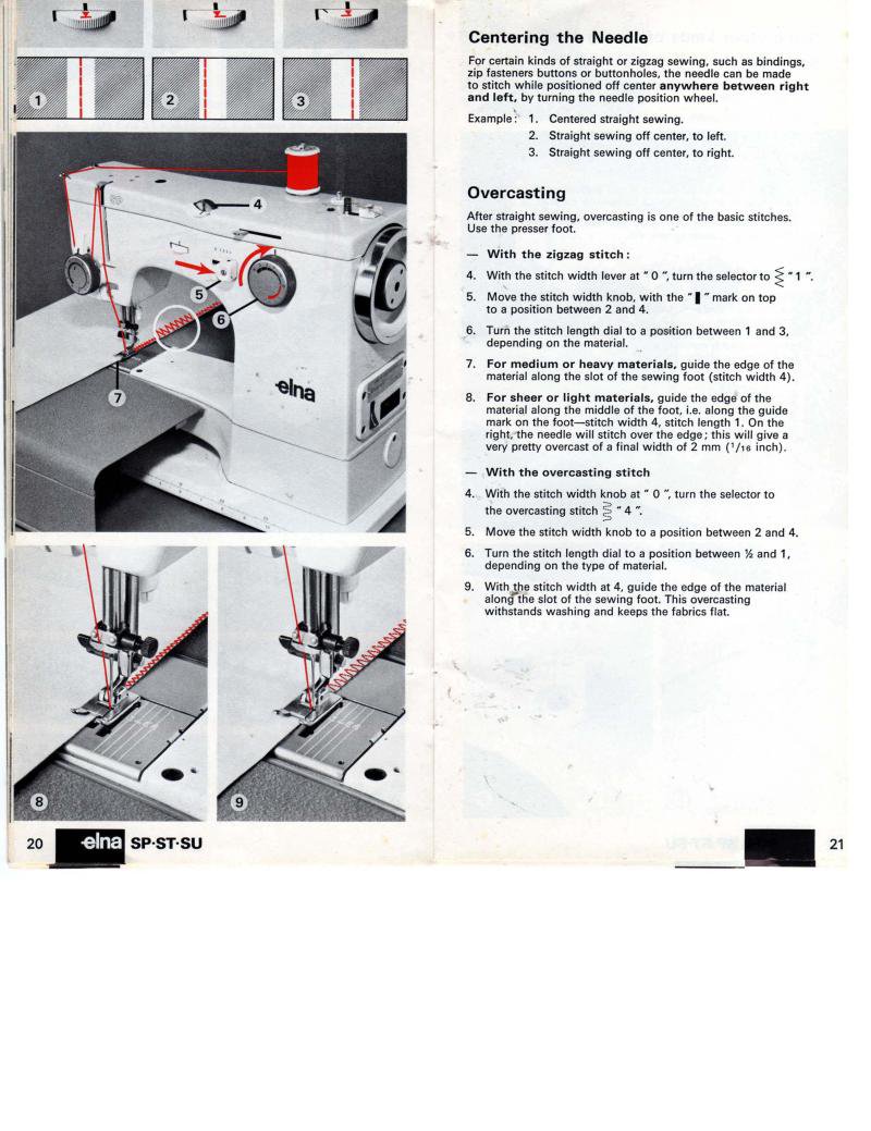 Elna SP ST SU Sewing Machine Manual Pdf