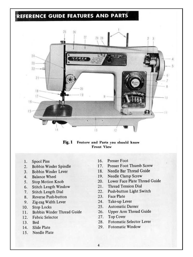 Morse 4300 Fotomatic III Sewing Machine Manual Pdf