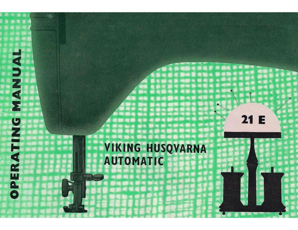 Viking Husqvarna Model 21E Sewing Machine Instruction Manual Pdf
