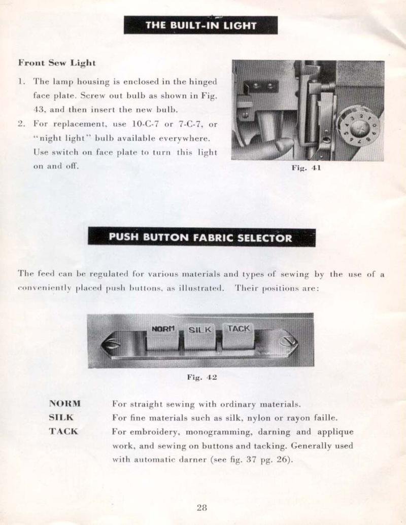 Morse Zig Zag Fotomatic Sewing Machine Manual Pdf