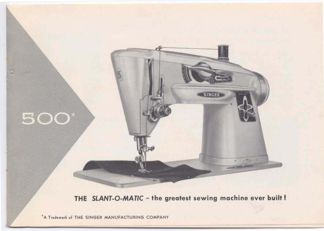 Singer 500 Sewing Machine Manual Pdf