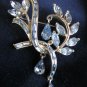 Vintage COROCRAFT Sapphire Blue Rhinestone BROOCH/PIN