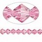6mm Swarovski Crystal *Rose* with Gold Spacers bracelet