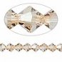 6mm swarovski crystal *crystal golden shadow* with Gold spacers bracelet