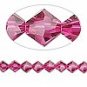 8mm swarovski crystal *fuchsia* with gold spacers bracelet
