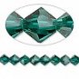 8mm swarovski crystal *emerald* with gold spacer 7 inch bracelet