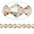 8mm swarovski crystal *crystal golden shadow* with silver Spacer 7 inch bracelet