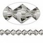 8mm swarovski crystal *black diamond* with gold spacer 7 inch bracelet