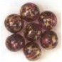 6mm painted glass beads red and gold with gold spacer 7 inch bracelet