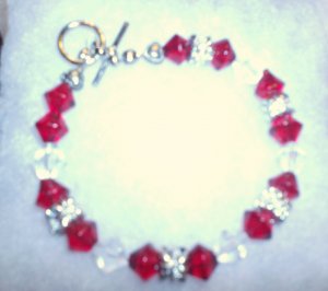 red Ruby color stones/ clear stones