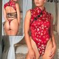 Butterfly Brocade Teddy Sexy Lingerie Intimate Apparel with Lace Up Back Leg Avenue Style# 8620-RED-