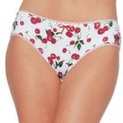 Cherry Print Brief Panty Sexy Lingerie Intimate Apparel Leg Avenue Style# 2504-PNKRED-M