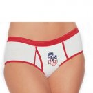 Cotton Lycra Boys Brief Panty Sexy Lingerie Intimate Apparel Leg Avenue Style# 2950-RED-ML