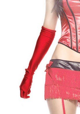 Elbow Length Satin Gloves Leg Avenue Style# 8B-RED-OS