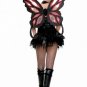 Fire Fairy Glitter Wings Leg Avenue Style# 2074-BLKRED-OS