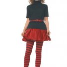 Girls Stripe Sexy Tights Hosiery Leg Wear Leg Avenue Style# 4710-REDWHT-XL