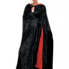 Gothic Velvet Hooded Cape Halloween Costume Party Accessory Leg Avenue Style# 8926-BLKPUR-OS
