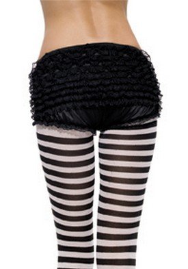Junior Ruffle Rumba Boy Shorts Panty Sexy Lingerie Intimate Apparel Leg Avenue Style# J2984-BLK-OS
