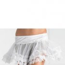 Mini Petticoat Crinoline Tutu with Ruffle Lace Leg Avenue Style# 8999-BLK-OS