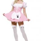 Miss Muffet Sexy Halloween Party Costume Leg Avenue Style# 8908-PNKWHT-XL