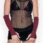 Nylon Striped Arm Warmers Leg Avenue Style# 2017-BLKRED-OS