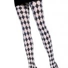 Opaque Diamond Sexy Tights Hosiery Leg Wear Leg Avenue Style# 7102-BLKWHT-OS