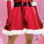 Santa's Satin Glove with Faux Fur Trim Leg Avenue Style# A1018-RedWhite-OS