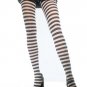 Stripe Sexy Tights Hosiery Leg Wear Leg Avenue Style# 7100-BLKPUR-OS