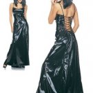 Vinyl Ball Gown Long Dress Sexy Lingerie Intimate Apparel with Lace Up Back Leg Avenue Style# V5523-