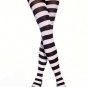 Wide Stripe Opaque Sexy Tights Hosiery Leg Wear Leg Avenue Style# 7110-BLKWHT-OS