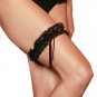 Woven Velvet Ribbon Garter Leg Avenue Style# 2359-BLACK-OS