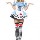 2PC Alice in Wonderland Alice Sexy Halloween Party Costume Leg Avenue Style# 83354-REDWHTBLU-M