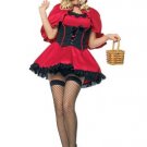 2PC Dark Little Red Riding Hood Sexy Halloween Party Costume Leg Avenue Style# 83337-REDBLK-L