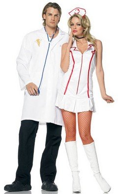 2PC Doctor Lab Coat Sexy Halloween Party Costume Leg Avenue Style# 83001-WHT-OS