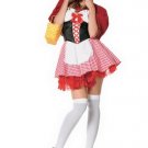 2PC Little Red Riding Hood Sexy Halloween Party Costume Leg Avenue Style# 83220-REDWHT-M