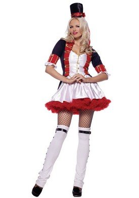 2PC Nutcracker Toy Soldier Sexy Halloween Party Costume Leg Avenue Style# 83451-X-BLKRED-OS