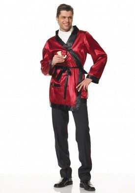 2PC Playboy Hugh Hefner Men's Halloween Party Costume Leg Avenue Style# 83118-BURGBLK-OS