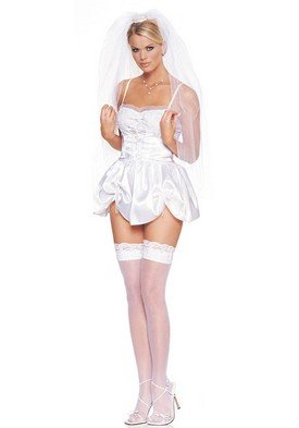 2PC Wedding Bride Sexy Halloween Party Costume Leg Avenue Style# 8874-WHT-L