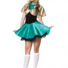 3PC Alice in Wonderland Mad Hatter Sexy Halloween Party Costume Leg Avenue Style# 83077-GRN-S