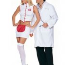 3PC Hospital Nurse Sexy Halloween Party Costume Leg Avenue Style# 8873-WHTRED-ML